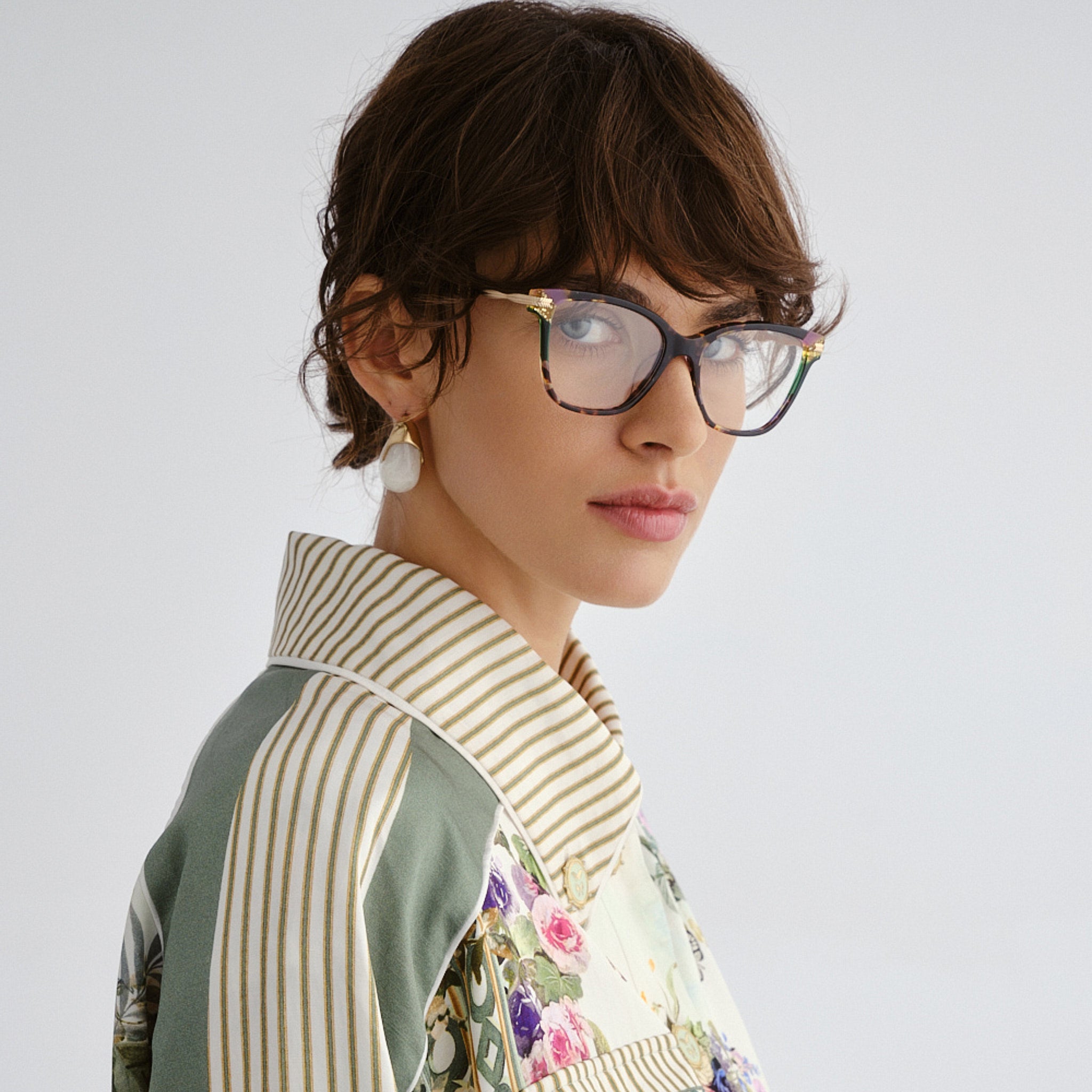 Camilla Silver Screen Purple Tort Female Cat-Eye Optical Frames | Eyewear Index