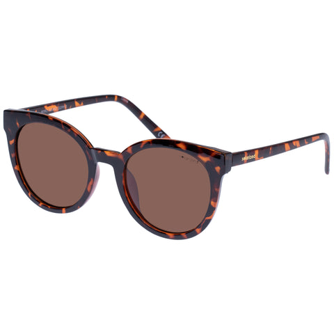 Solarized Retro Round Dark Tort Female Round Sunglasses | Eyewear Index