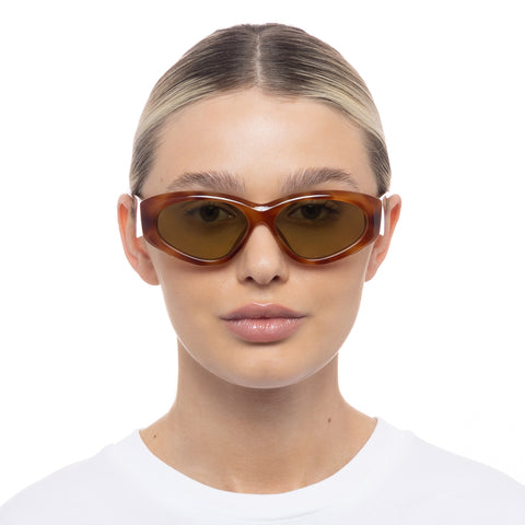 Le Specs Under Wraps Vintage Tort Uni-Sex Wrap Sunglasses | Eyewear Index