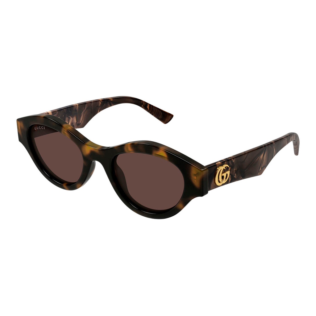 Gucci Gg2207s Havana Female Cat-Eye Sunglasses | Eyewear Index