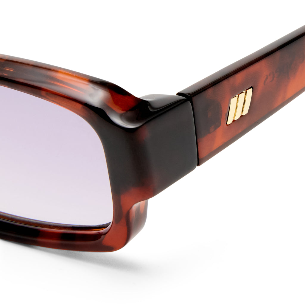 Le Specs Dial Tone Toffee Tort Uni-Sex Rectangle Sunglasses | Eyewear Index