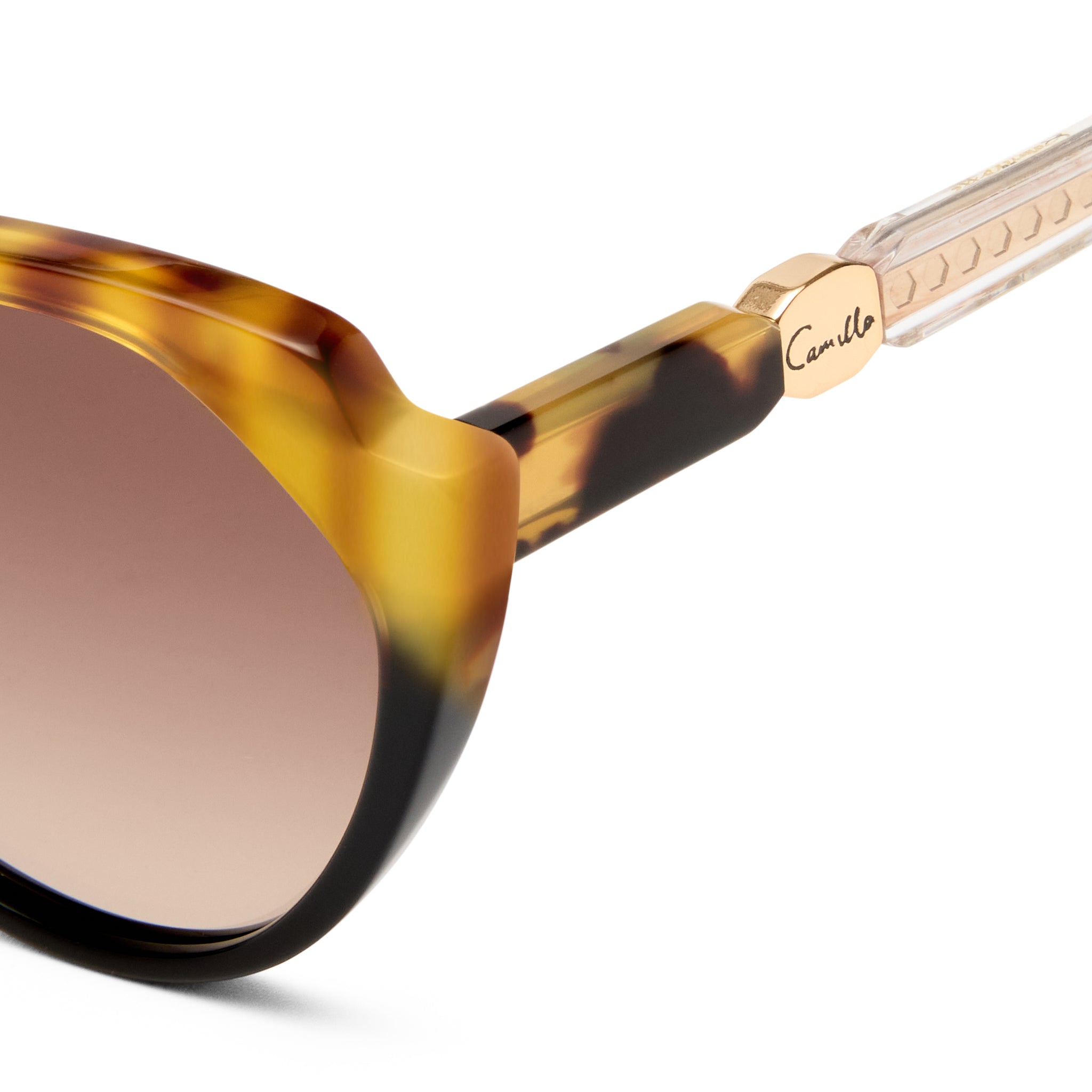 Camilla Act One Black Tort Female Cat-Eye Sunglasses | Eyewear Index