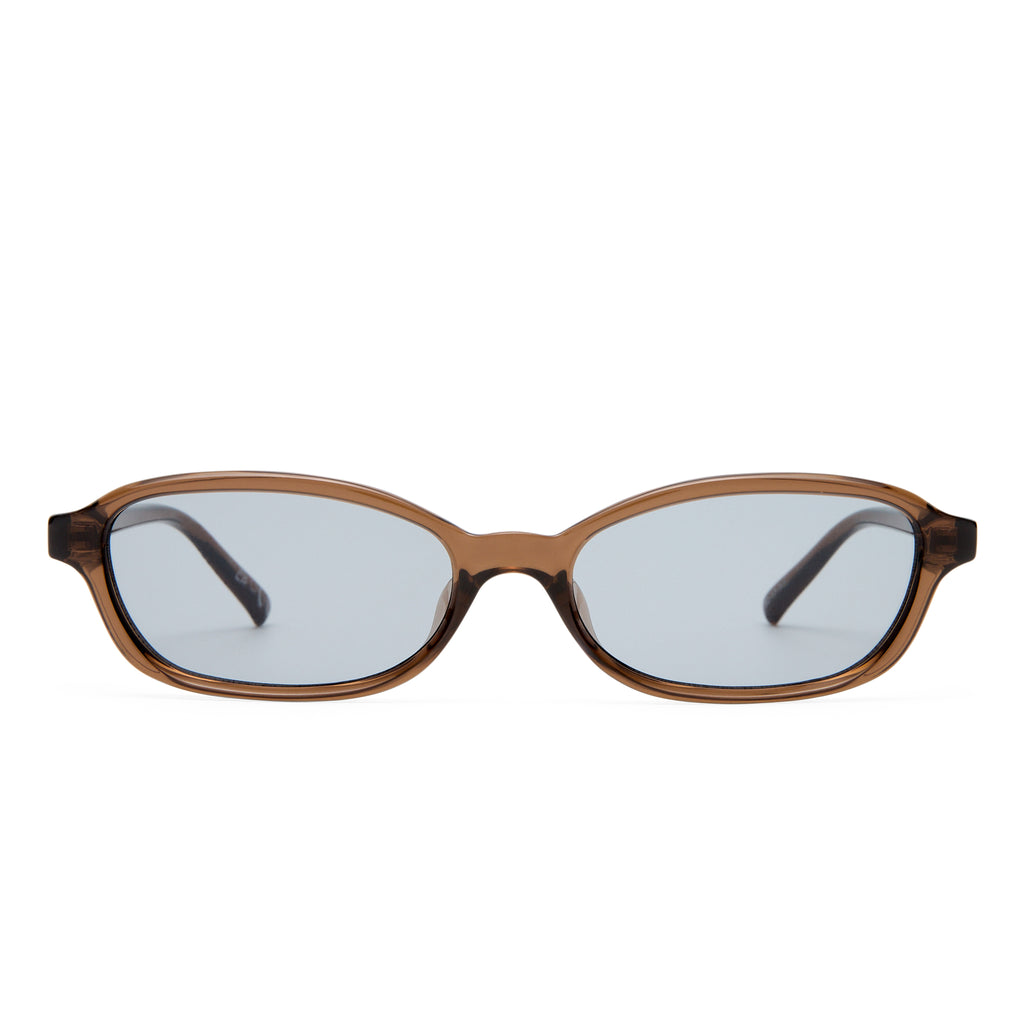Le Specs Honey Pot Cocoa Female Rectangle Sunglasses | Eyewear Index