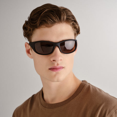 Cancer Council Silverton Black Rubber Male Wrap Sunglasses | Eyewear Index