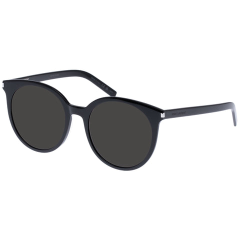 Saint Laurent Sl566kslim Black Female Round Sunglasses | Eyewear Index