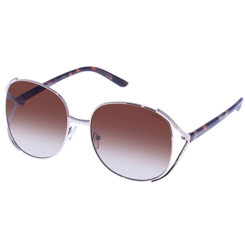 Fiorelli Morgan Gold Dark Tort Female Round Sunglasses | Eyewear Index