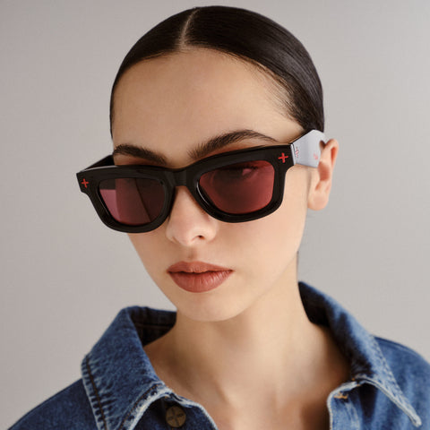 Ksubi Good$en Ii Black Red Uni-Sex Cat-Eye Sunglasses | Eyewear Index