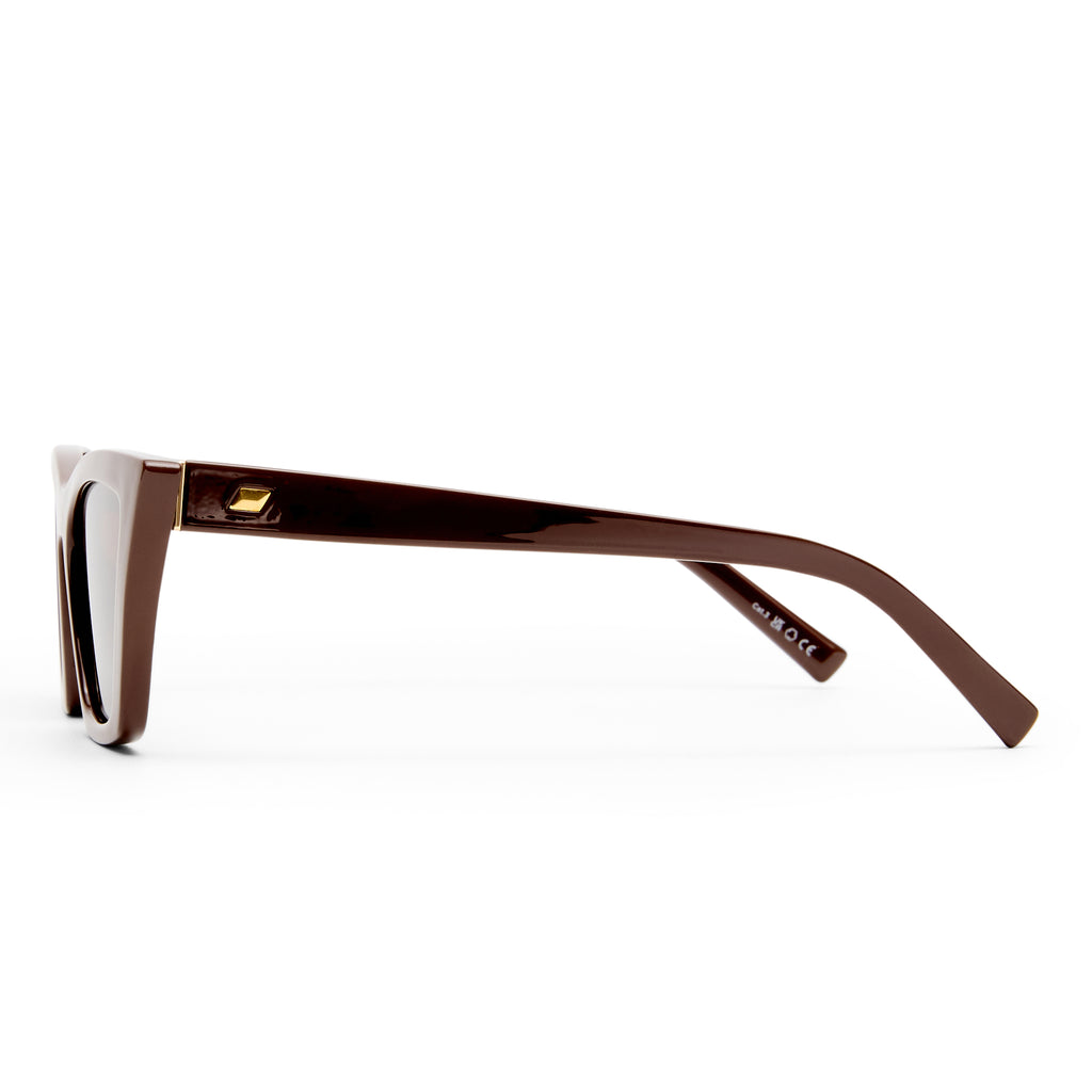 Le Specs Velodrome Cocoa Female Cat-Eye Sunglasses | Eyewear Index