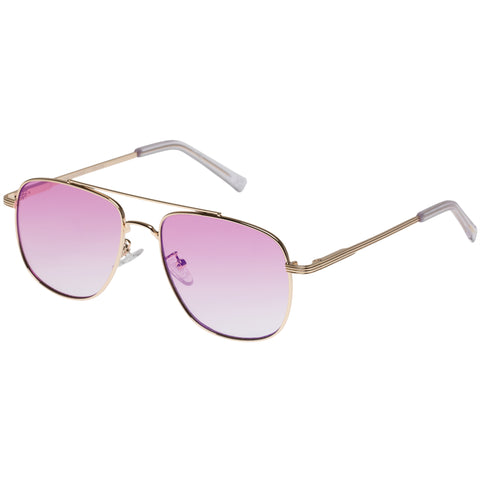 Le Specs The Charmer Bright Gold Uni-Sex Aviator Sunglasses | Eyewear Index