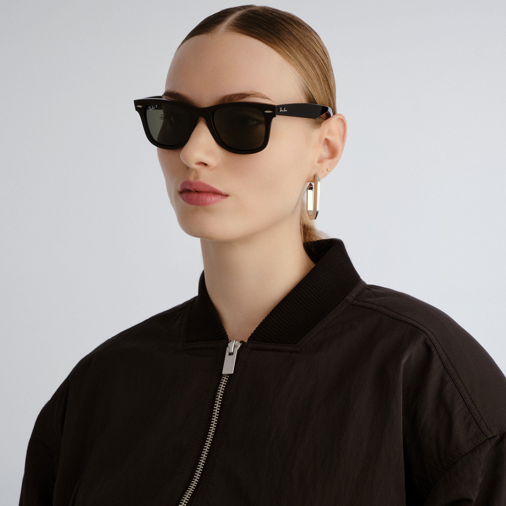 Ray-Ban 4340 Wayfarer Ease 60158 Black Uni-Sex D-Frame Sunglasses | Eyewear Index