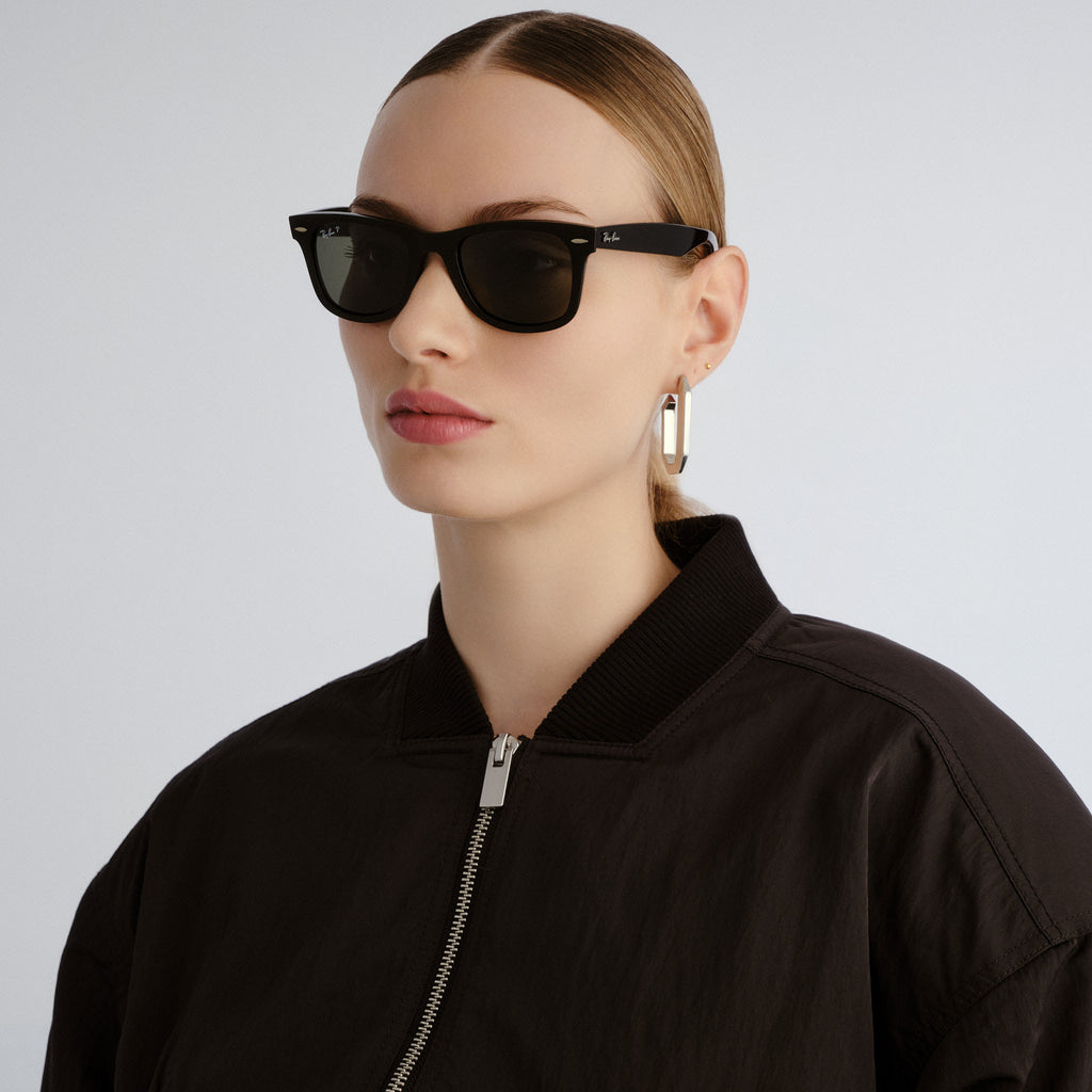 Ray-Ban 4340 Wayfarer Ease 60158 Black Uni-Sex D-Frame Sunglasses | Eyewear Index