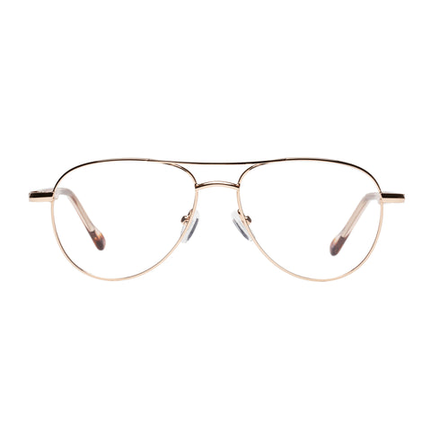 Le Specs House Party 54 Rose Gold Female Aviator Optical Frames | Eyewear Index