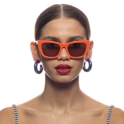 Camilla Would You Dare Tangerine Female Cat-Eye Sunglasses | Eyewear Index