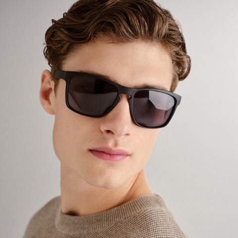 Cancer Council Holsworthy Matte Black Male D-Frame Sunglasses | Eyewear Index