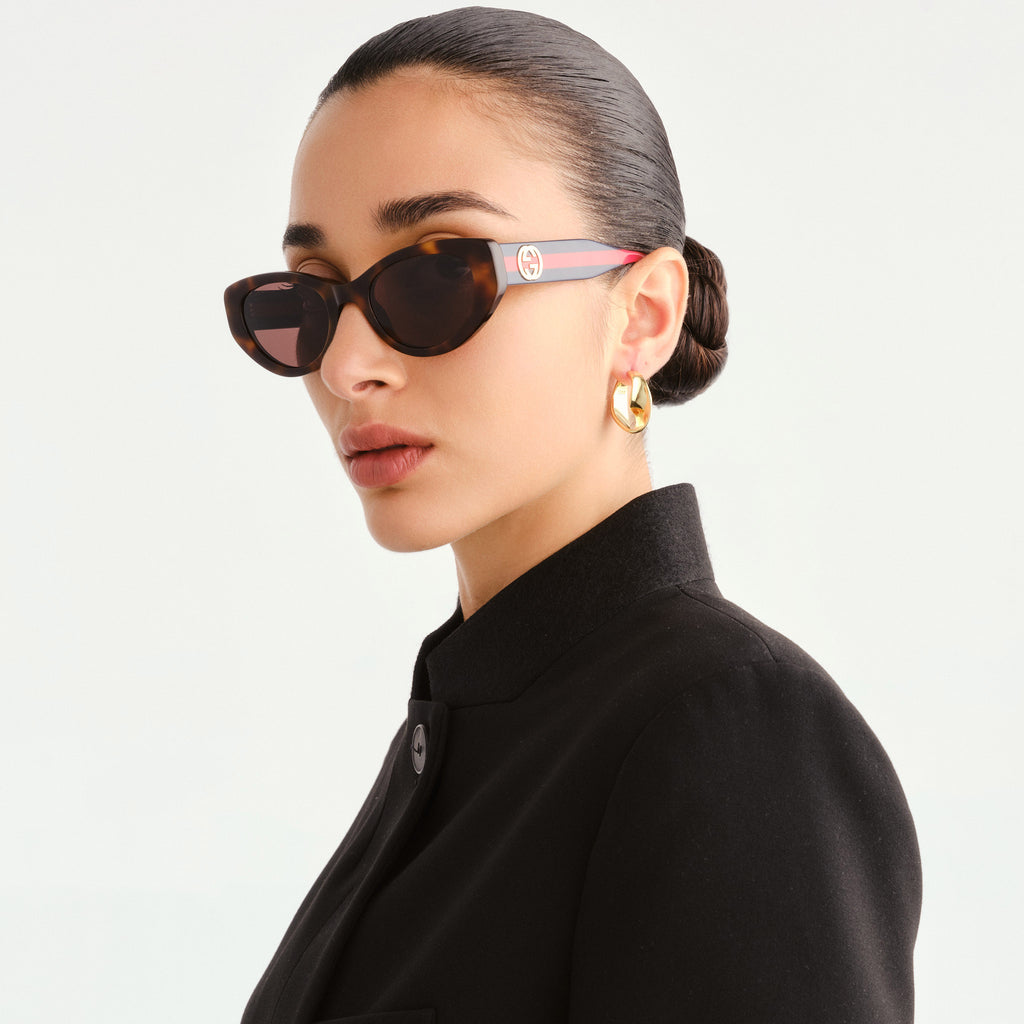 Gucci Gg1862s Havana Female Cat-Eye Sunglasses | Eyewear Index