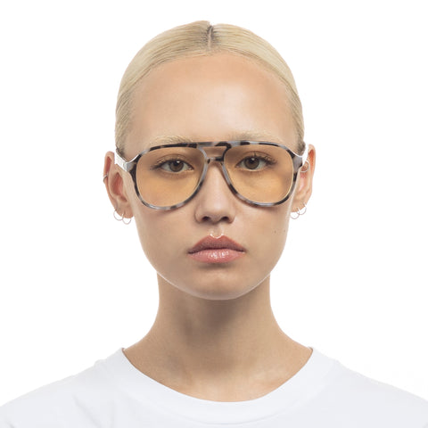 Le Specs Tragic Magic Cookie Tort Uni-Sex Aviator Blue Light | Eyewear Index