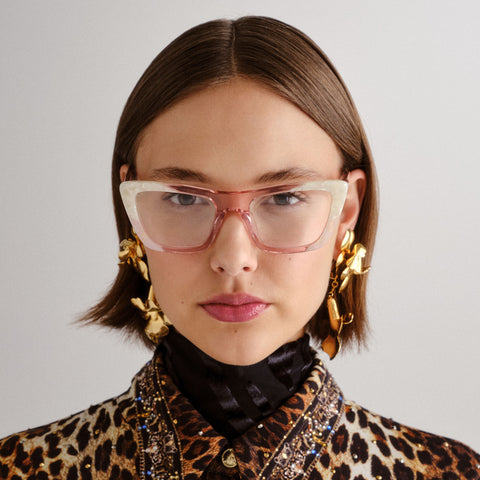 Camilla Giza Nights Rose Marble Splice Female D-Frame Optical Frames | Eyewear Index