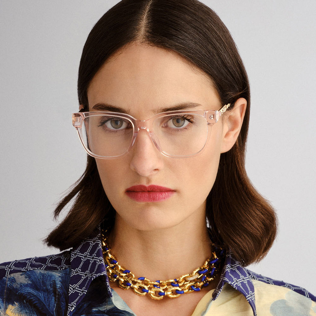Camilla Sugar Coat It Rosewater Female D-Frame Optical Frames | Eyewear Index