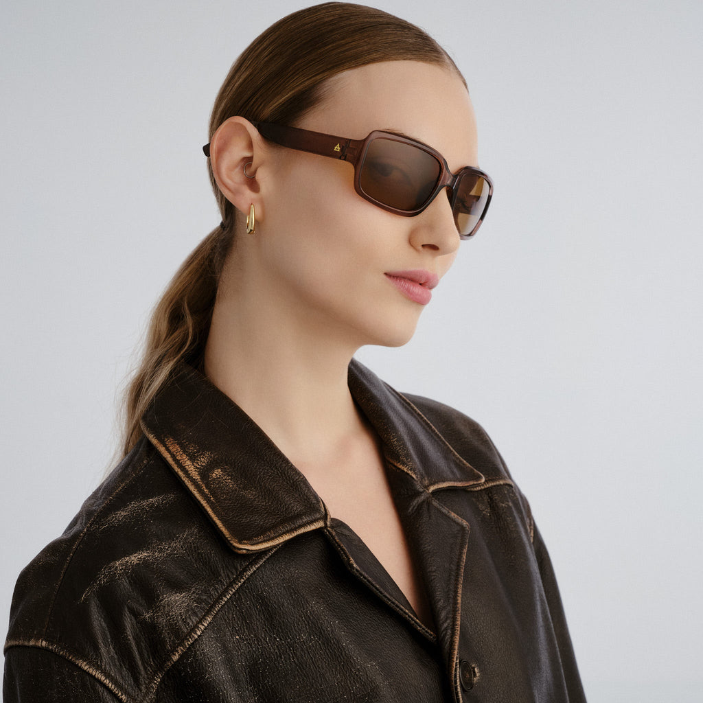 Aire Ignite Espresso Uni-Sex Wrap Sunglasses | Eyewear Index