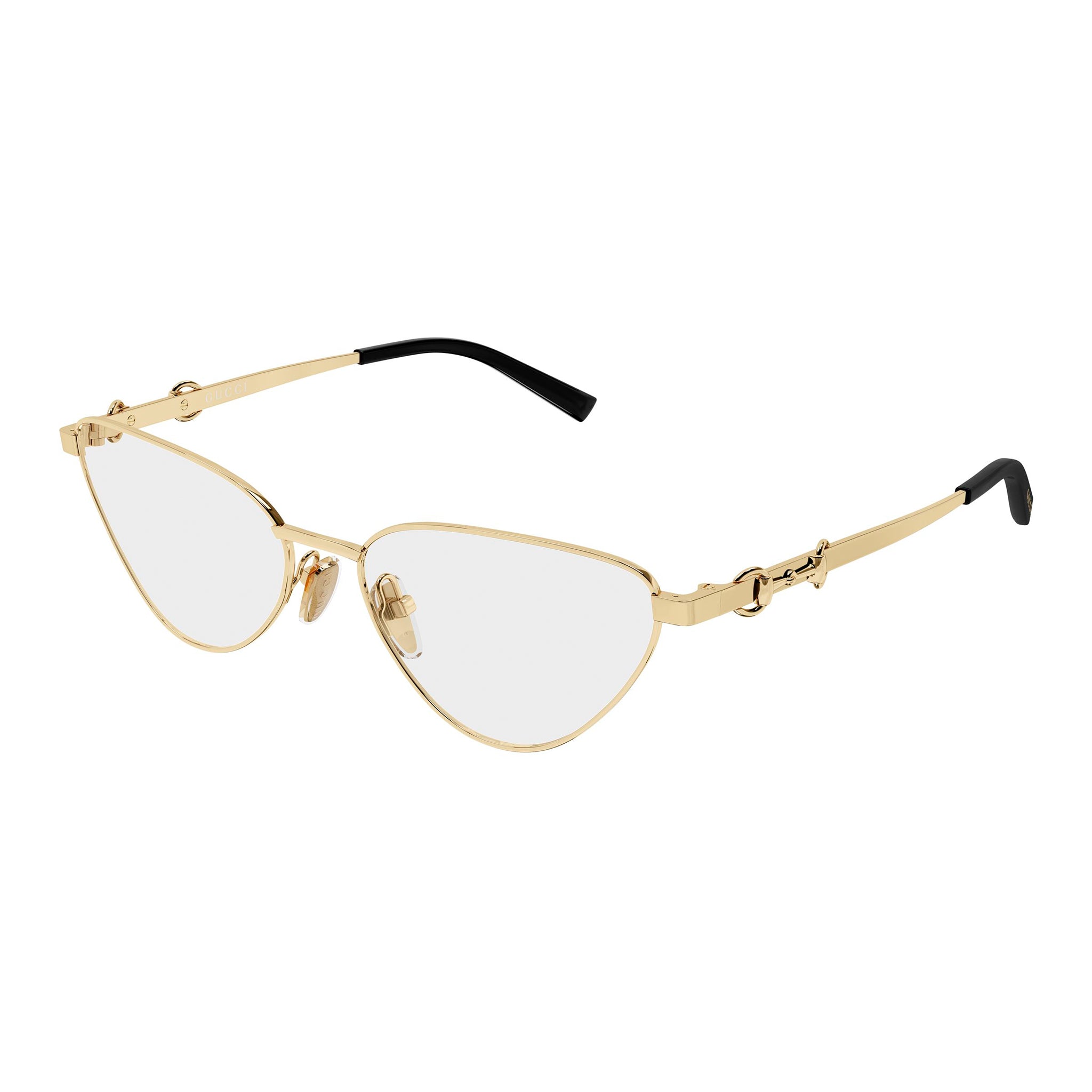 グッチ メガネ - GG0254O クリア×ゴールド Gucci Gg2054o Gold Female Cat-Eye Optical Frames | Eyewear Index