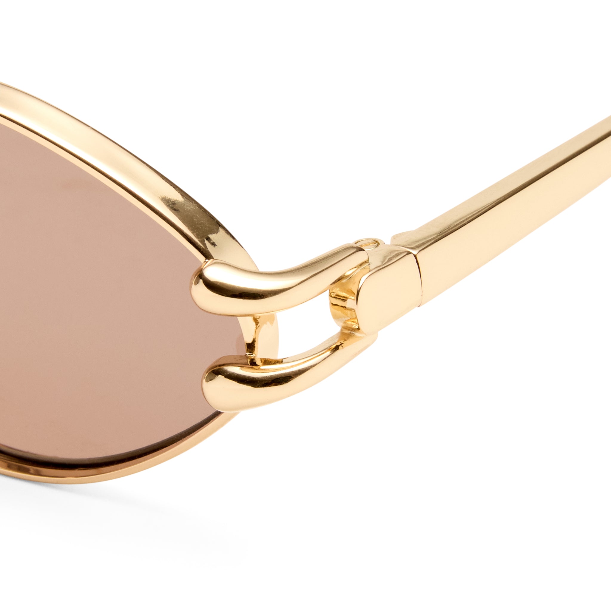 Le Specs Numero Quince Gold Female Oval Sunglasses | Eyewear Index