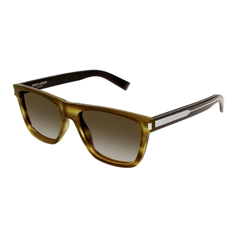 Saint Laurent Sl619 Havana Male Round Sunglasses | Eyewear Index