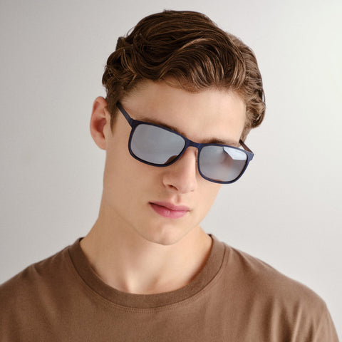 Cancer Council Hendon Matte Navy Male Rectangle Sunglasses | Eyewear Index