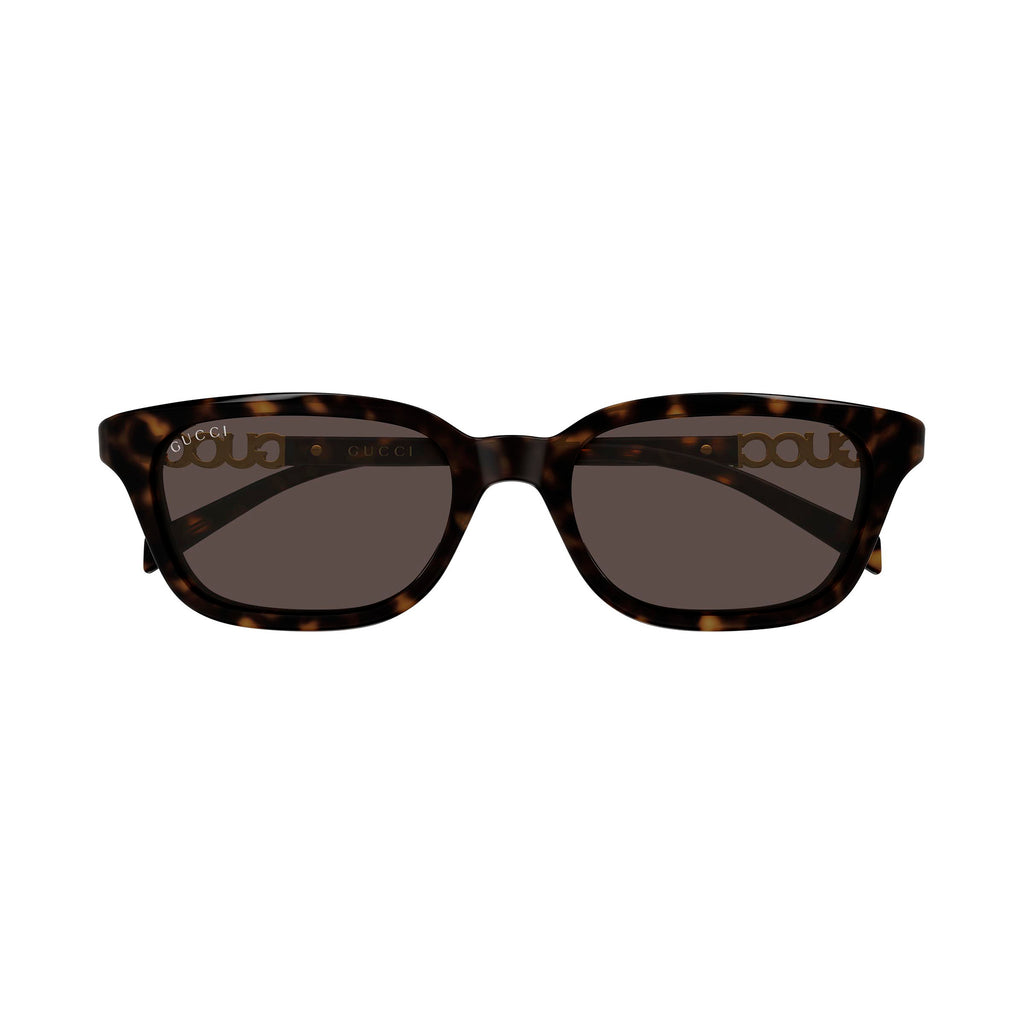 Gucci Gg2208s Havana Female Rectangle Sunglasses | Eyewear Index