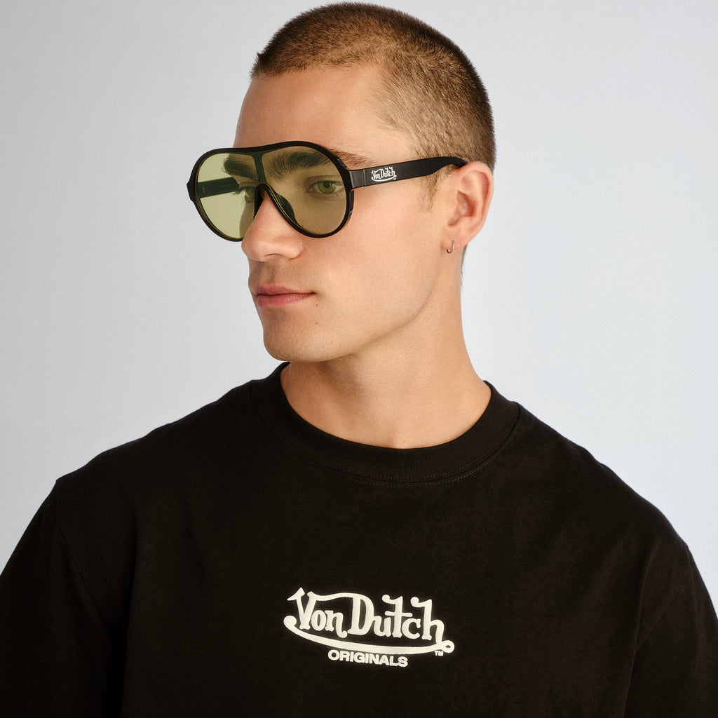 Aire Scandalous Black Uni-Sex Aviator Sunglasses | Eyewear Index