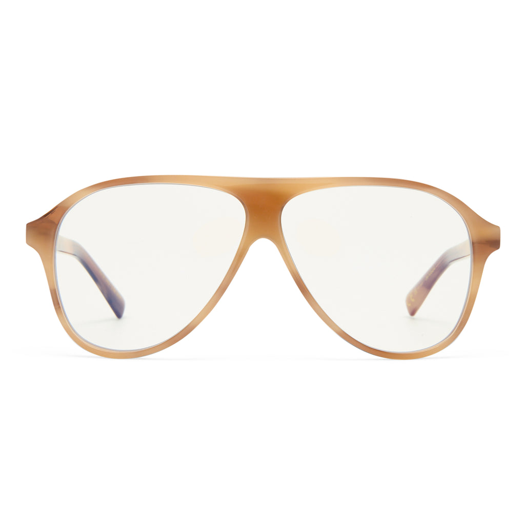 Luv Lou The Eve Maple Tort Female Aviator Blue Light | Eyewear Index