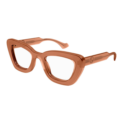 Gucci Gg1555o Brown Female Cat-Eye Optical Frames | Eyewear Index