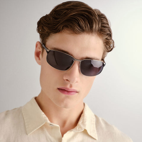 Cancer Council Botany Gunmetal Male Wrap Sunglasses | Eyewear Index