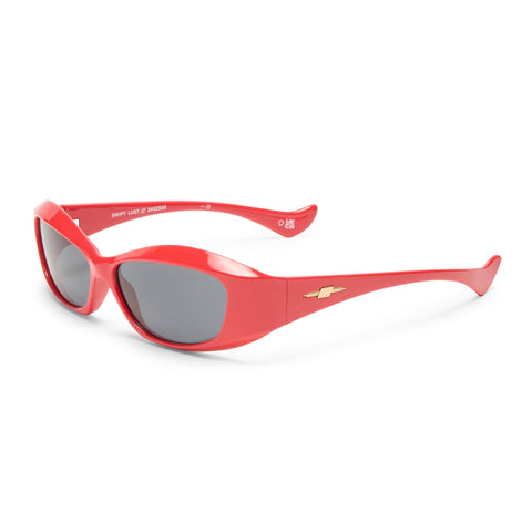 Le Specs Swift Lust Electric Orange Uni-Sex Rectangle Sunglasses | Eyewear Index