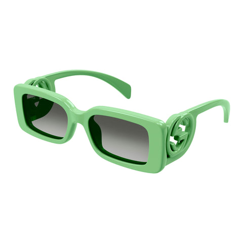 Gucci Gg1325s Green Female Rectangle Sunglasses | Eyewear Index