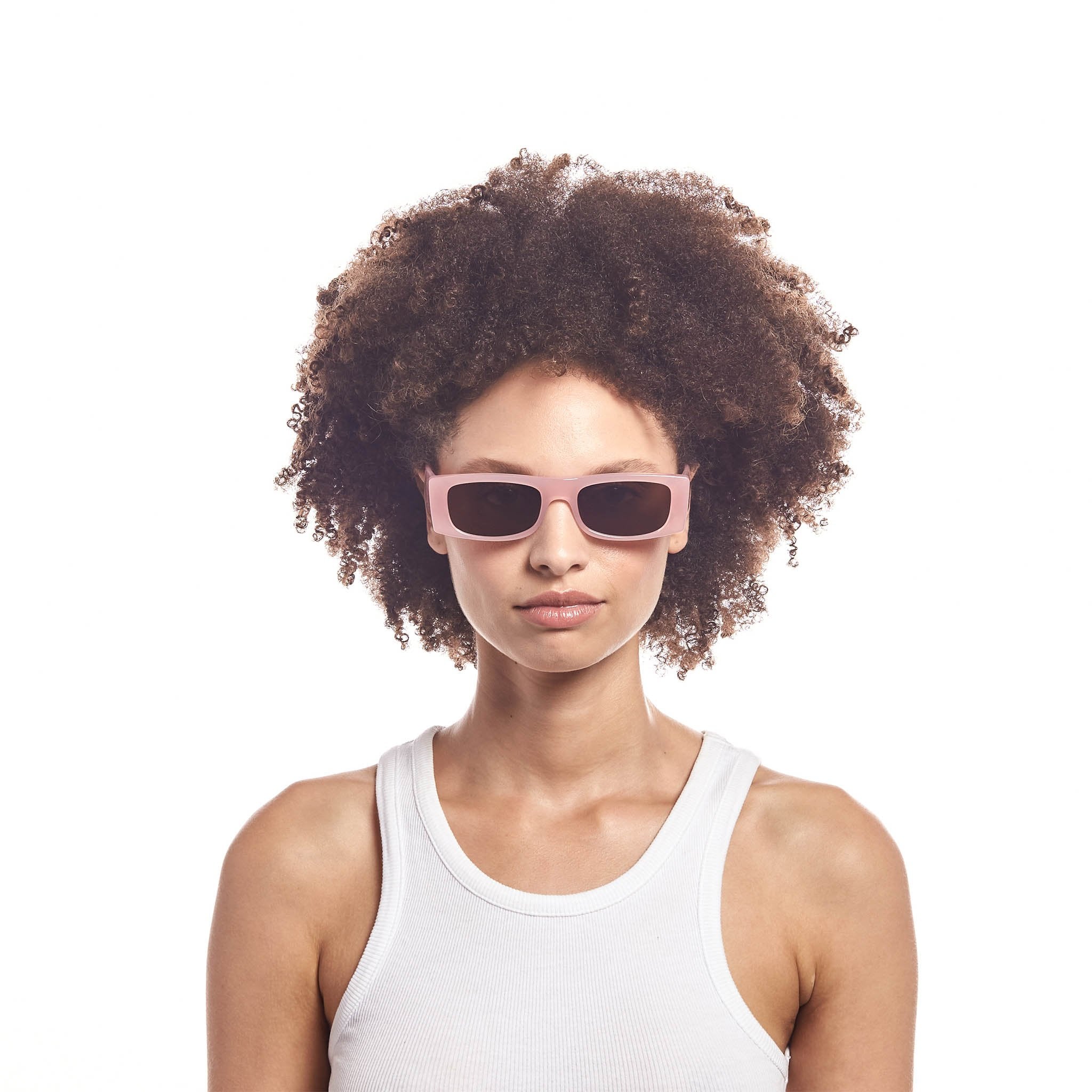 Le Specs Recovery Rosewater Female Rectangle Sunglasses | Eyewear Index