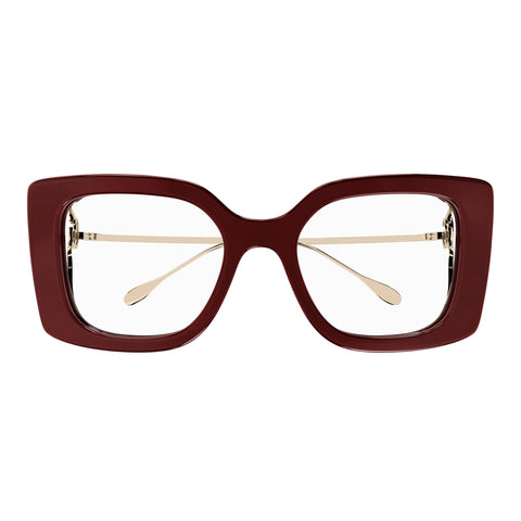 Gucci Gg1567o Burgundy Female Rectangle Optical Frames | Eyewear Index