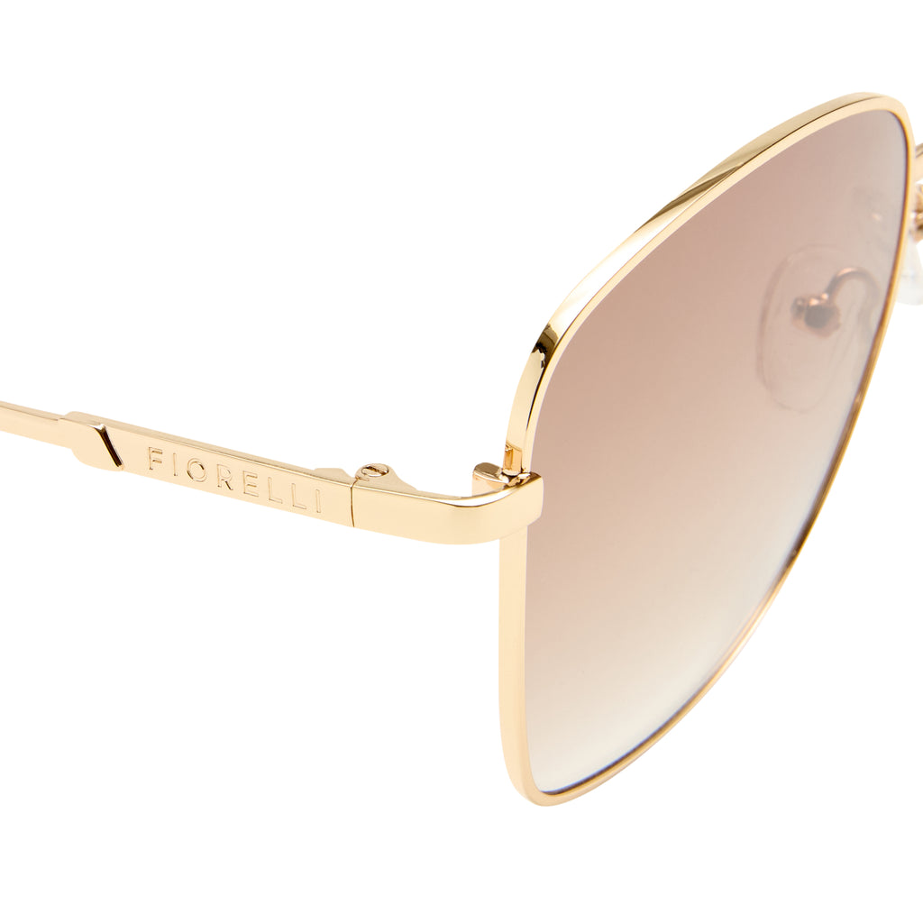 Fiorelli Mirelle Warm Gold Female Square Sunglasses | Eyewear Index