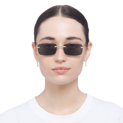 Aire Ursa Gold Uni-Sex Rectangle Sunglasses | Eyewear Index