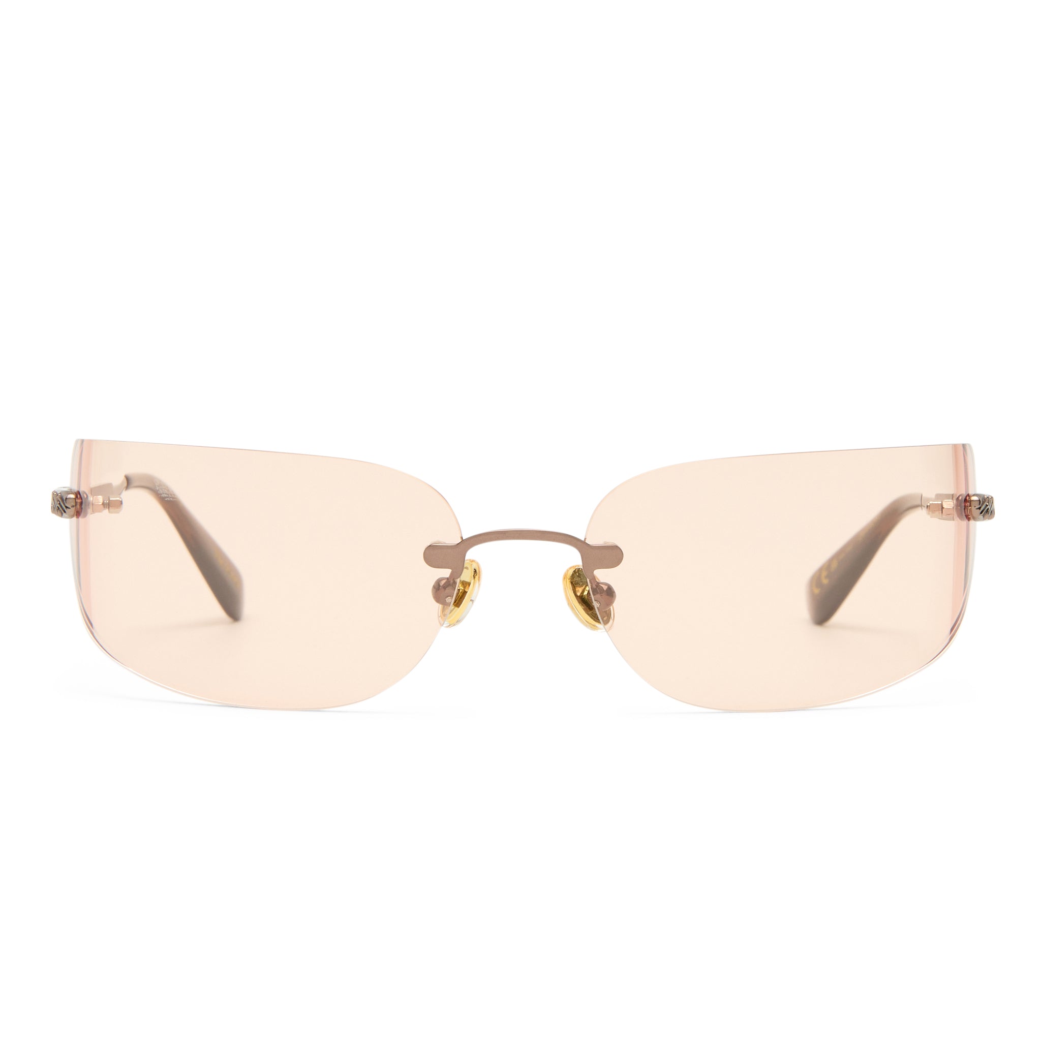 Luv Lou The River Bronze Female Rectangle Sunglasses | Eyewear Index