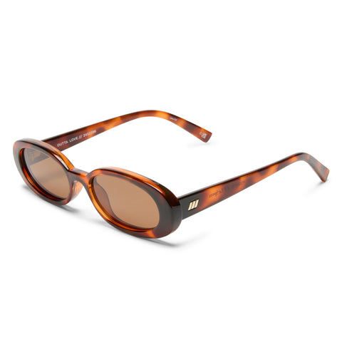 Le Specs Outta Love Toffee Tort Female Oval Sunglasses | Eyewear Index