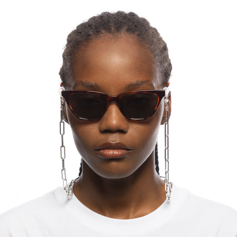 Le Specs Bold Link Neck Chain Silver Female Unspecified Accessories | Eyewear Index