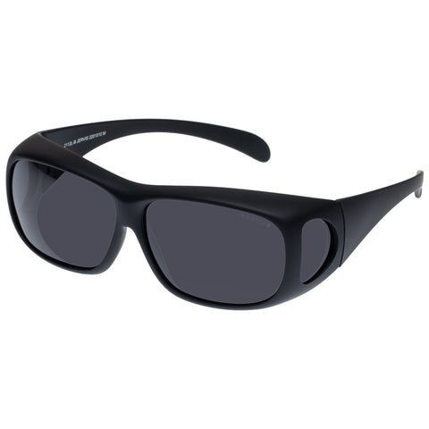 Cancer Council Jervis Fitovers Black Rubber Male Rectangle Sunglasses | Eyewear Index