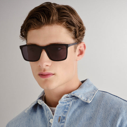 Le Specs Master Tamers Matte Black Male D-Frame Sunglasses | Eyewear Index