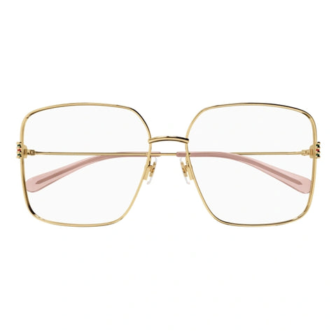 Gucci Gg1284oa Gold Female Square Optical Frames | Eyewear Index