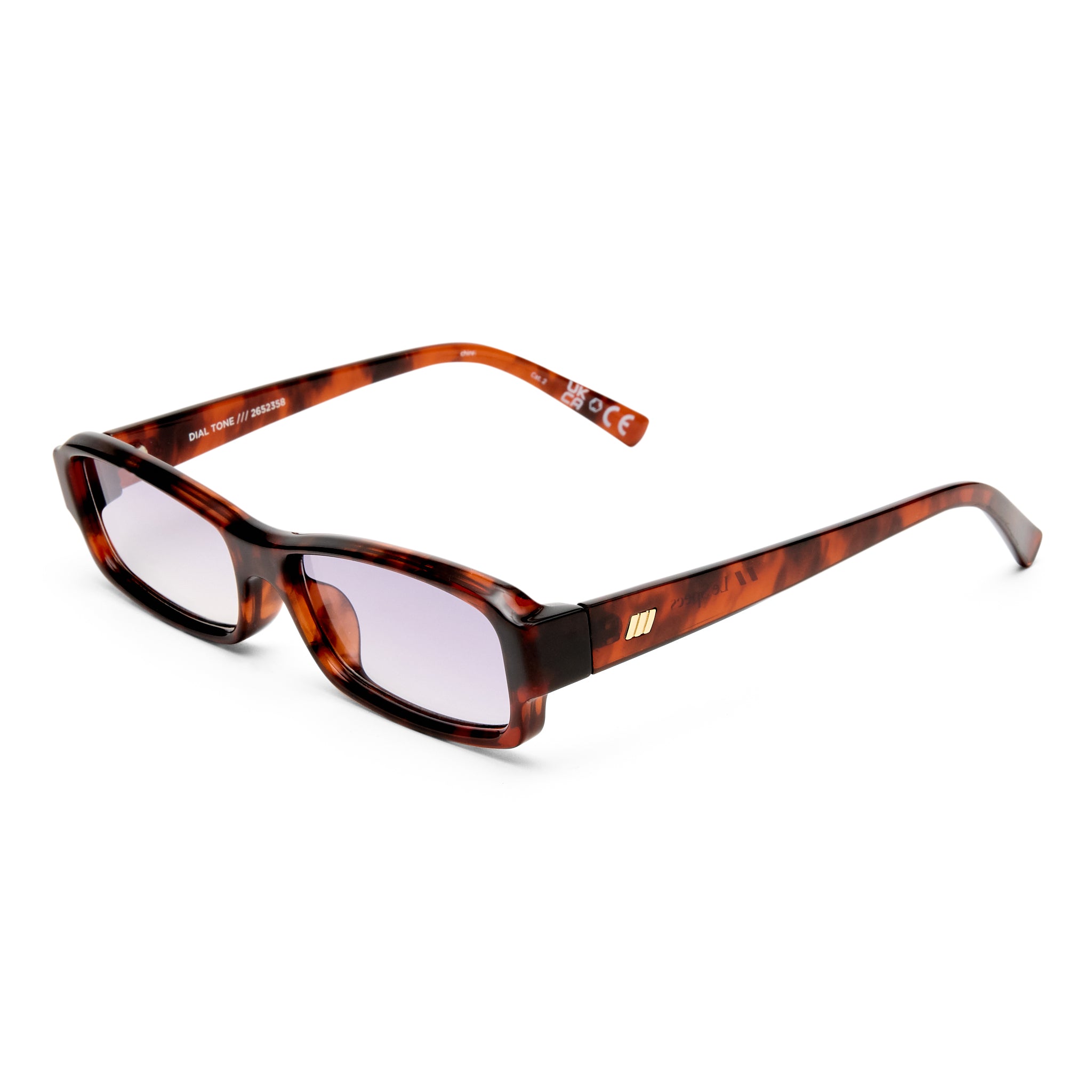 Le Specs Dial Tone Toffee Tort Uni-Sex Rectangle Sunglasses | Eyewear Index