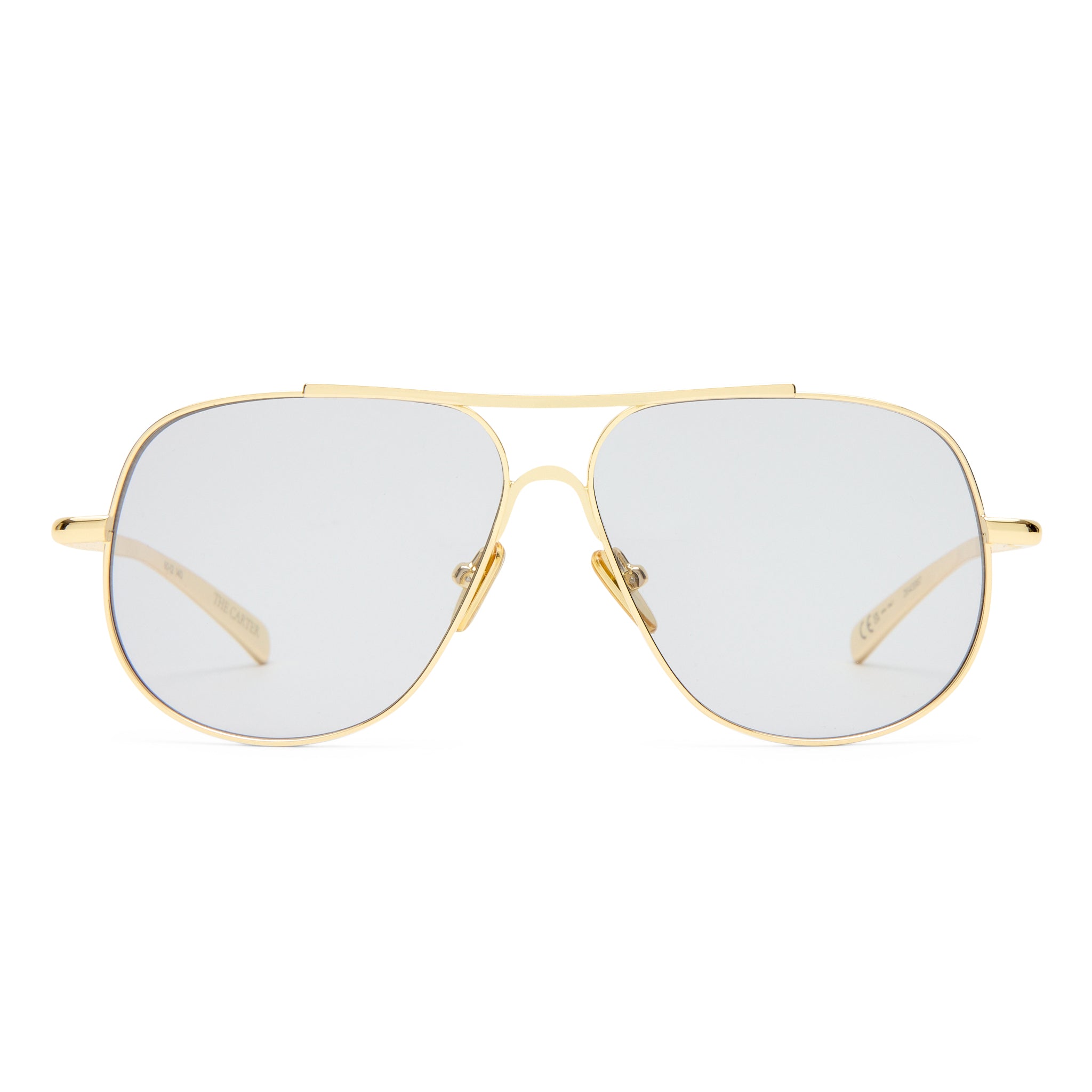 Luv Lou The Carter Light Gold Female Aviator Sunglasses | Eyewear Index