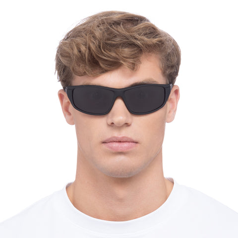 Solarized Snug Wrap Black Rubber Male Wrap Sunglasses | Eyewear Index