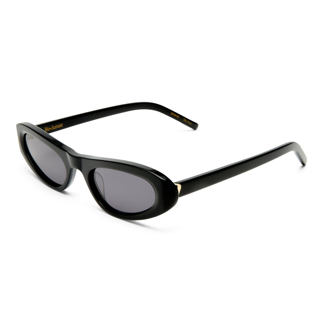Luv Lou The Noa Black Female Cat-Eye Sunglasses | Eyewear Index