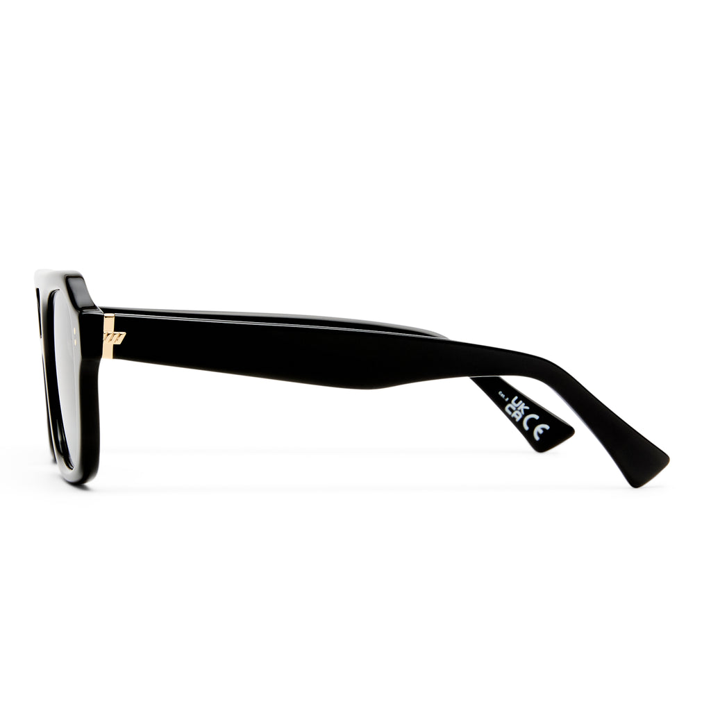 Le Specs Subtext Black Uni-Sex Aviator Sunglasses | Eyewear Index