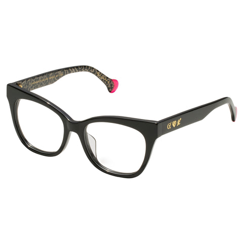 Camilla Palm Beach Calling Black Glitter Leopard Female Cat-Eye Optical Frames | Eyewear Index